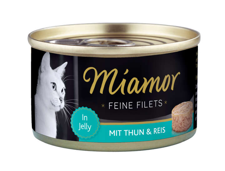 Miamor Katzen-Nassfutter Feine Filets heller Thun + Reis in Jelly
